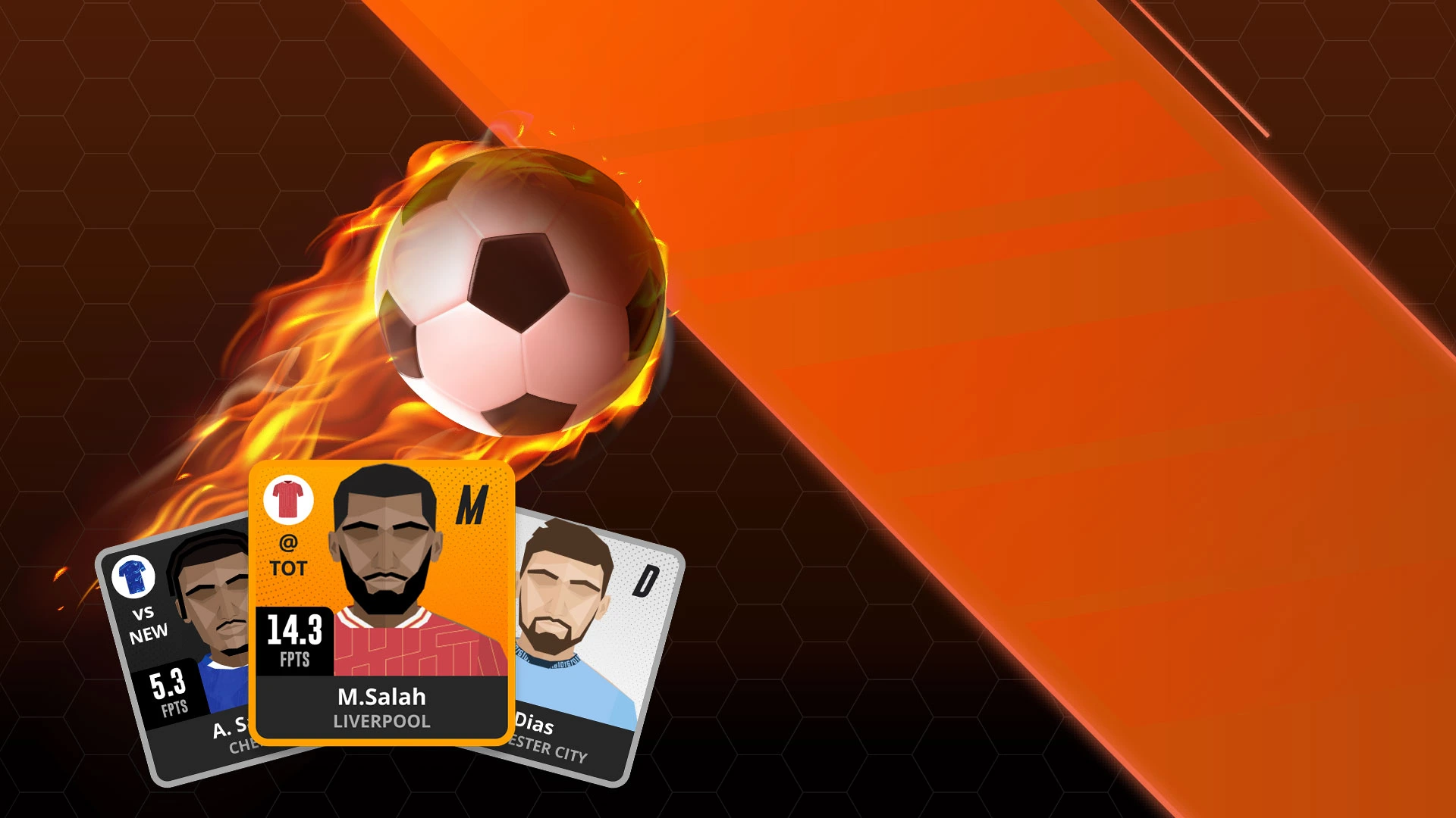 Flaming Soccer Ball Background